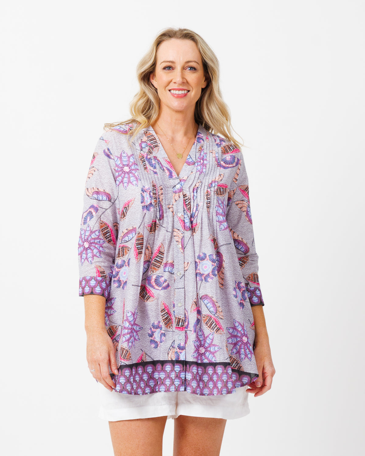 Palm Cove Top in Grey Ce Soir