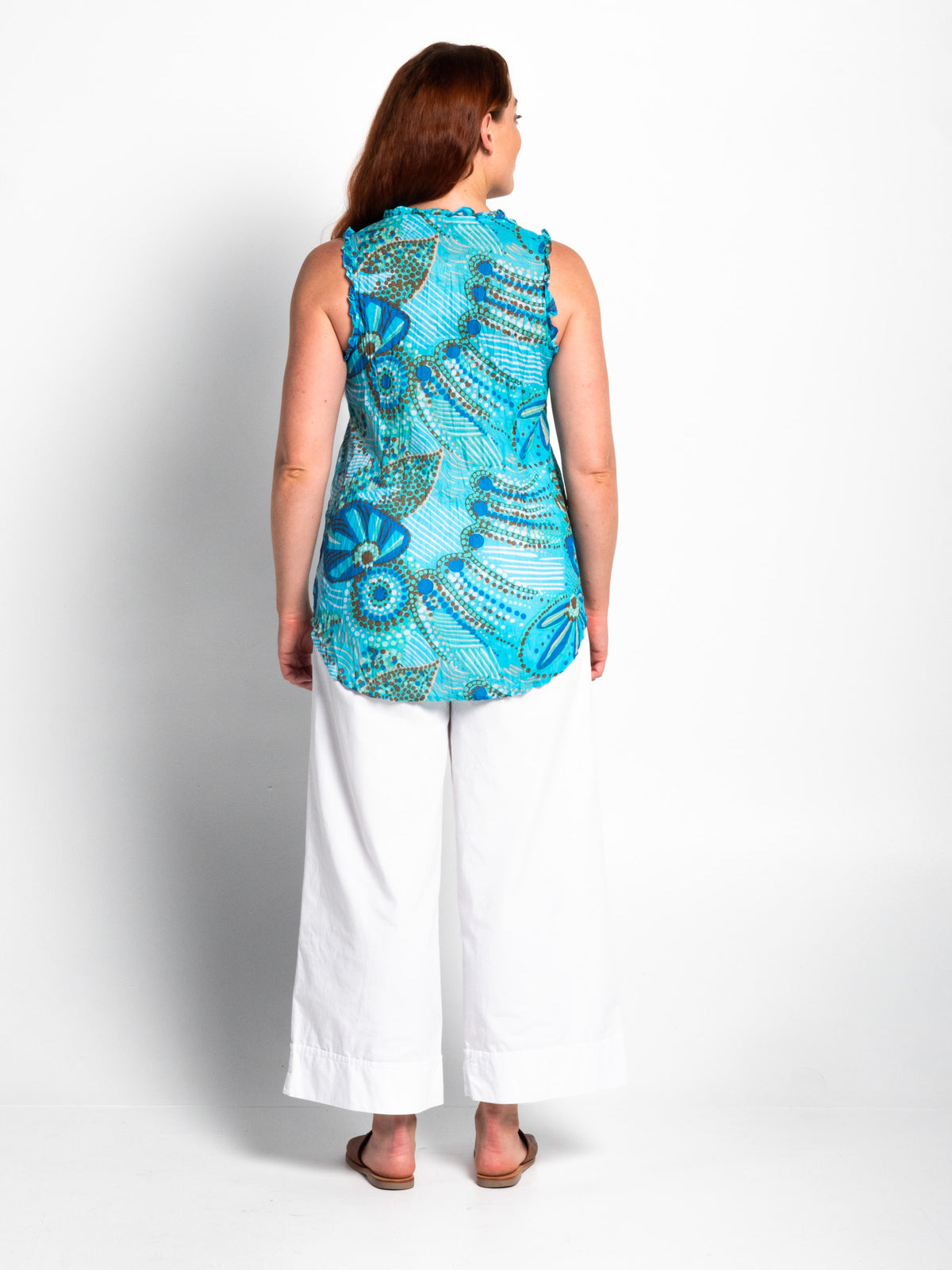 Chilli Top in Blue Bubbles