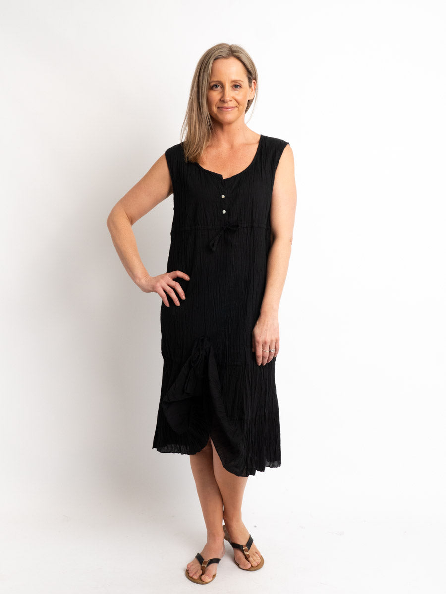 Black cotton outlet shift dress