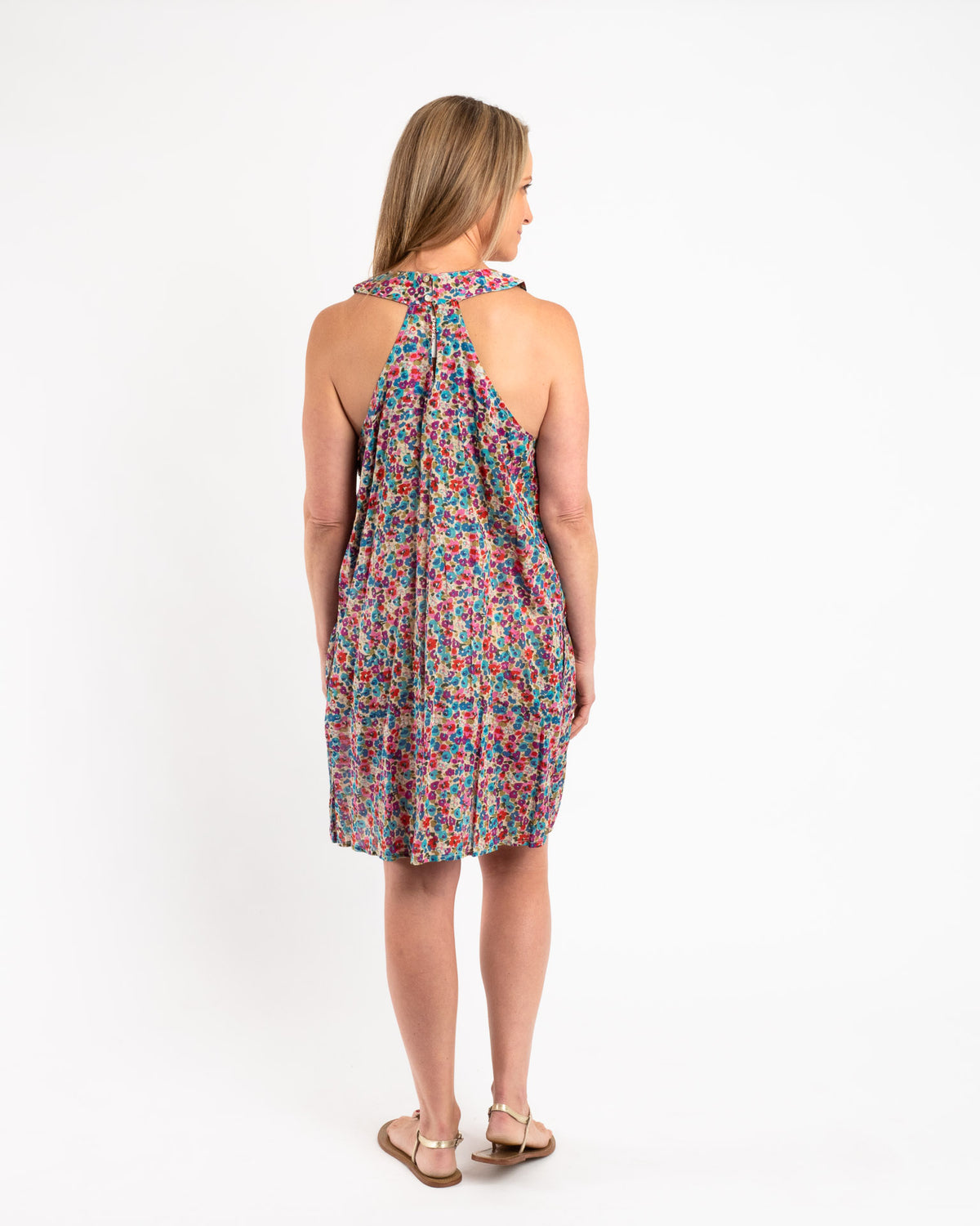 Beaded Above the Knee Summer Cotton Dress