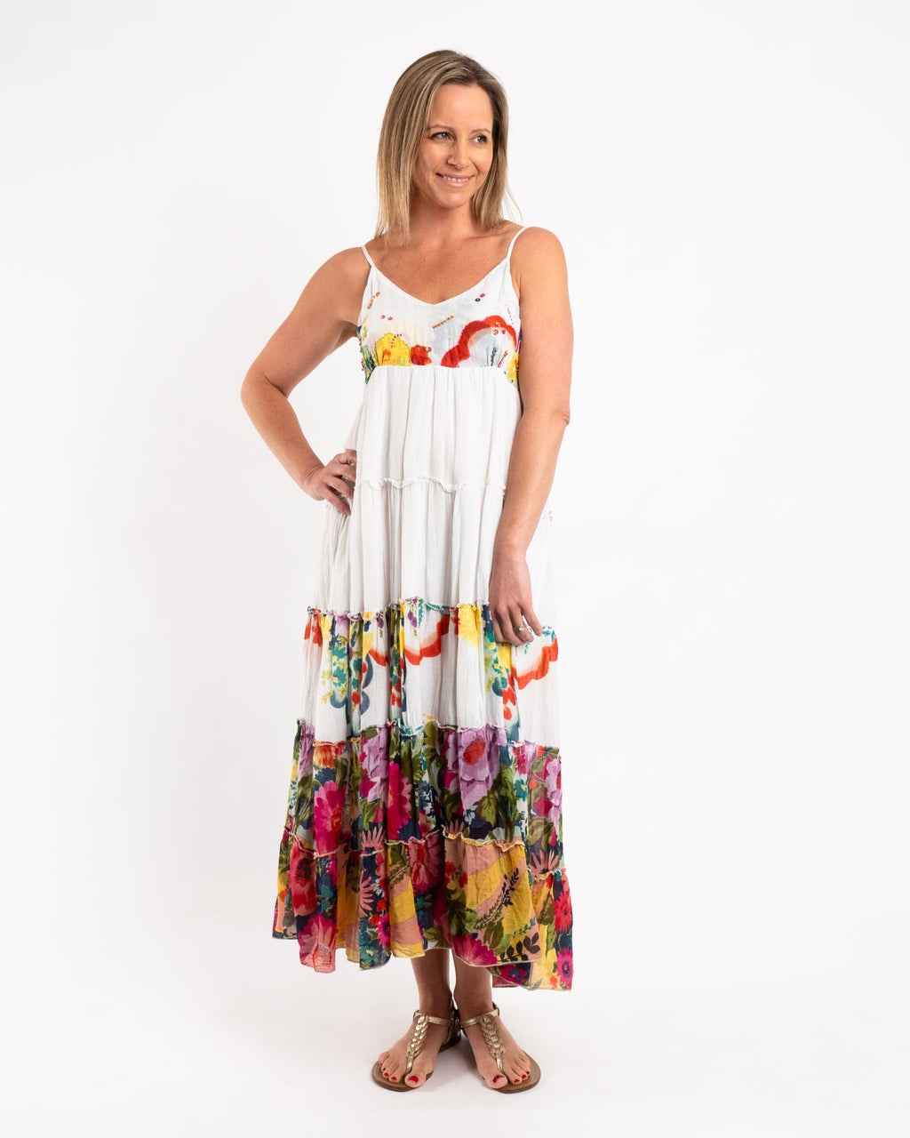Long Strappy Lined Summer Dress