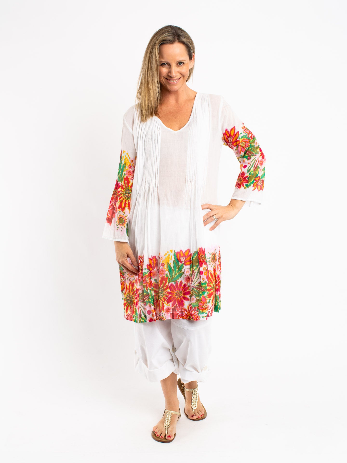 colourful cotton dresses Women's Cotton Dresses - Blue Bungalow