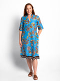Mareeba Dress Half Sleeve in Blue Ce Soir