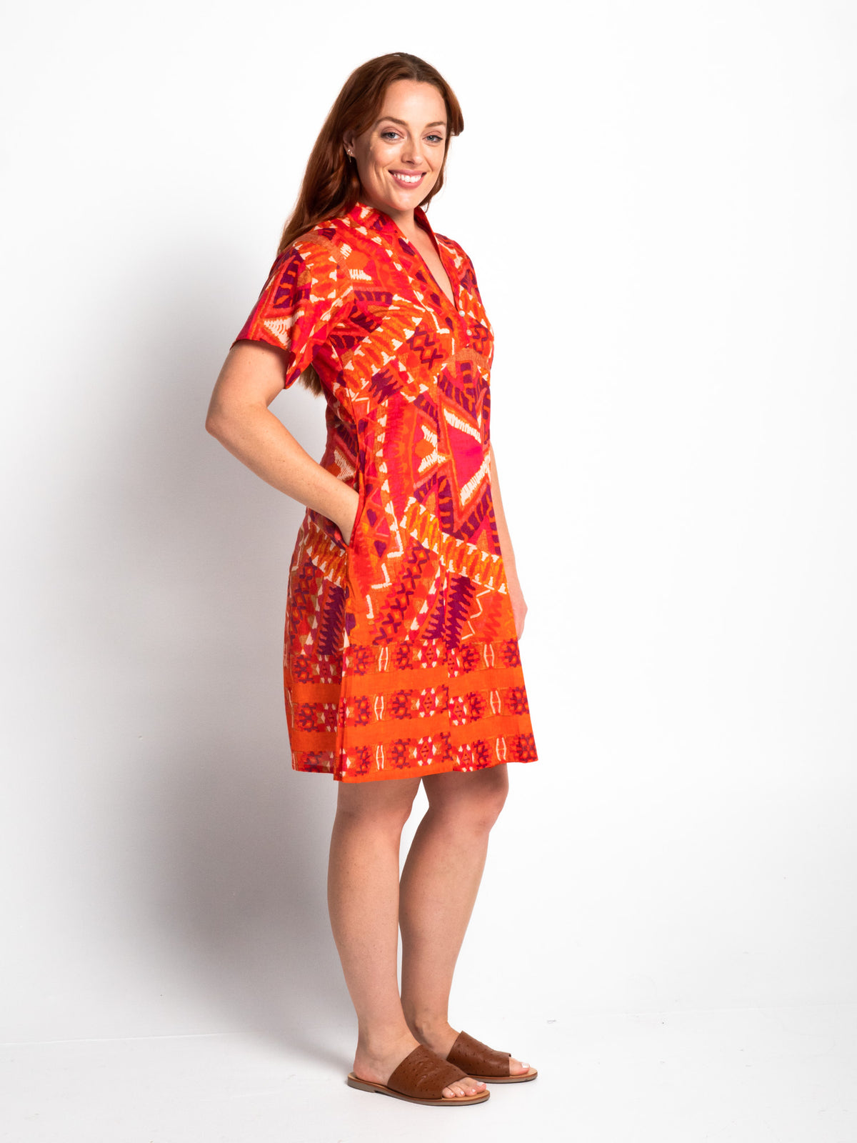Mareeba Dress in Blood Orange