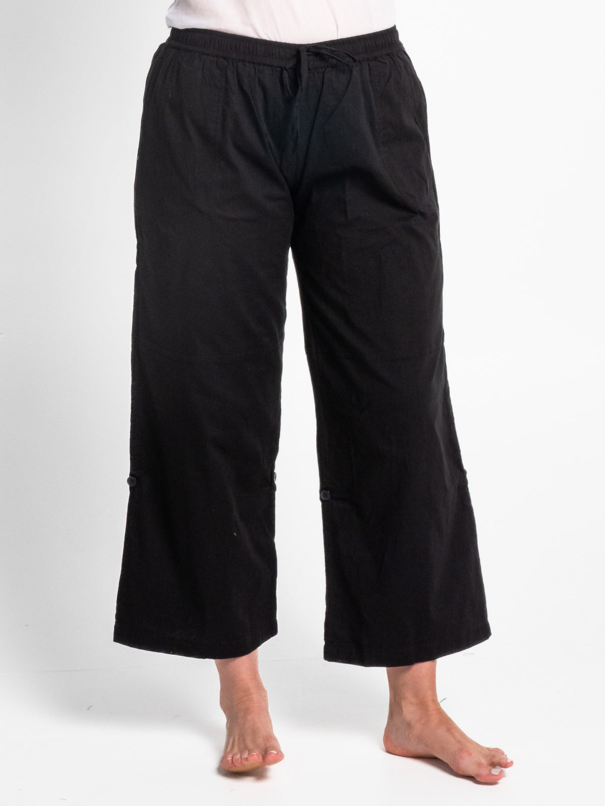 Sorrento Black Cotton Pants