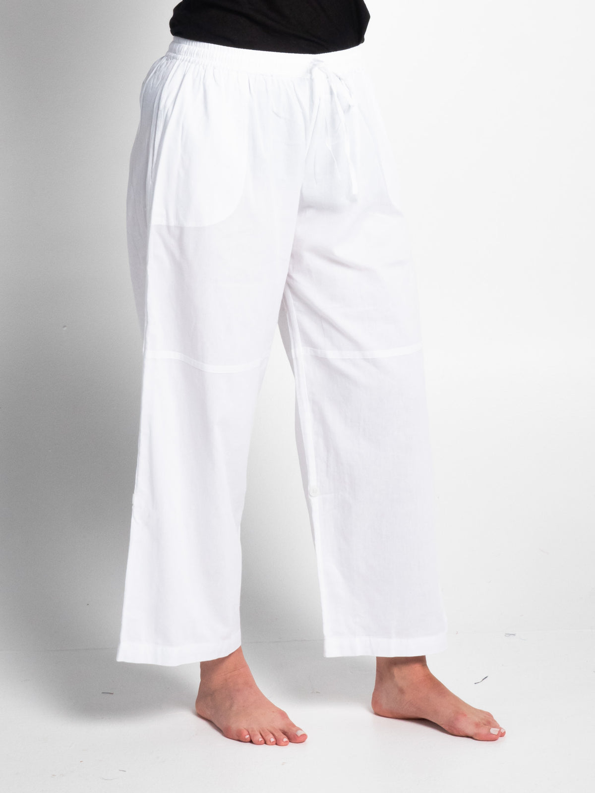 Sorrento White Cotton Pants