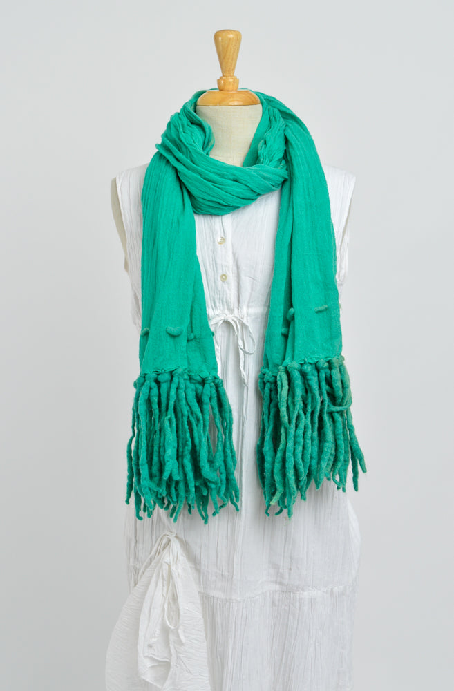 Pure Wool Scarf - Green