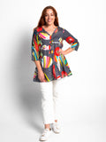 Daintree Top in Mid-Grey Poppies