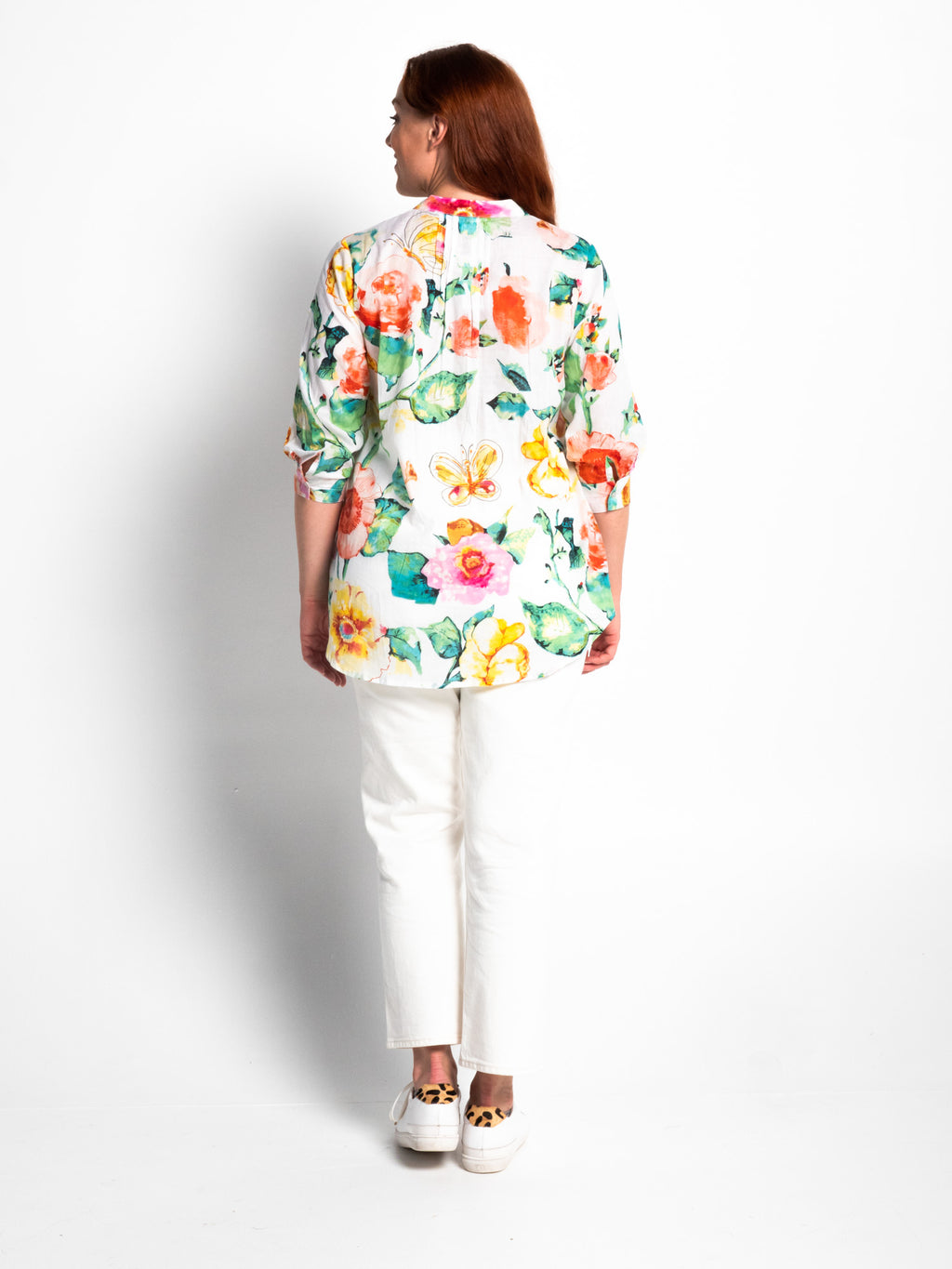Palm Cove Top in White Garden