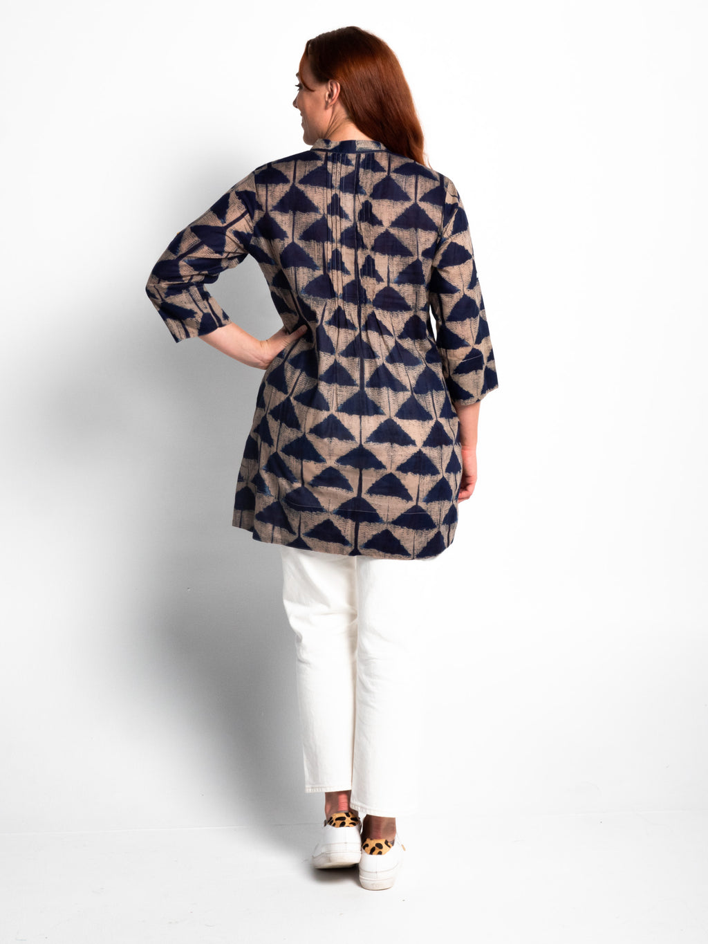Tully Top in Blue Triangles