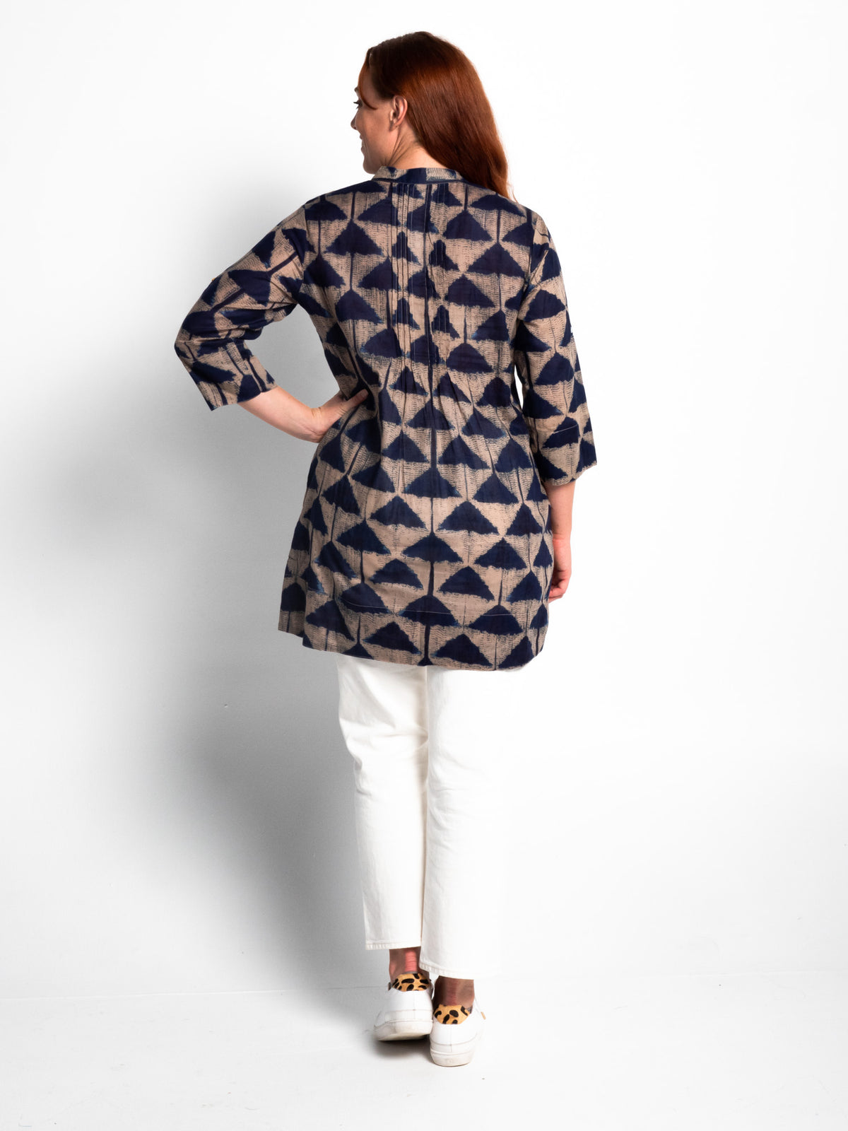 Tully Top in Blue Triangles